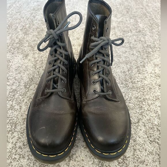 Dr. Marten’s Chocolatete Brown Combat Boots 13 - Picture 1 of 10